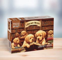 YAZZ PUZZLE CASSE-TÊTE 1000 PIÈCES - SEMAINE DE LA BIBLIOTHÈQUE (CHIENS) #